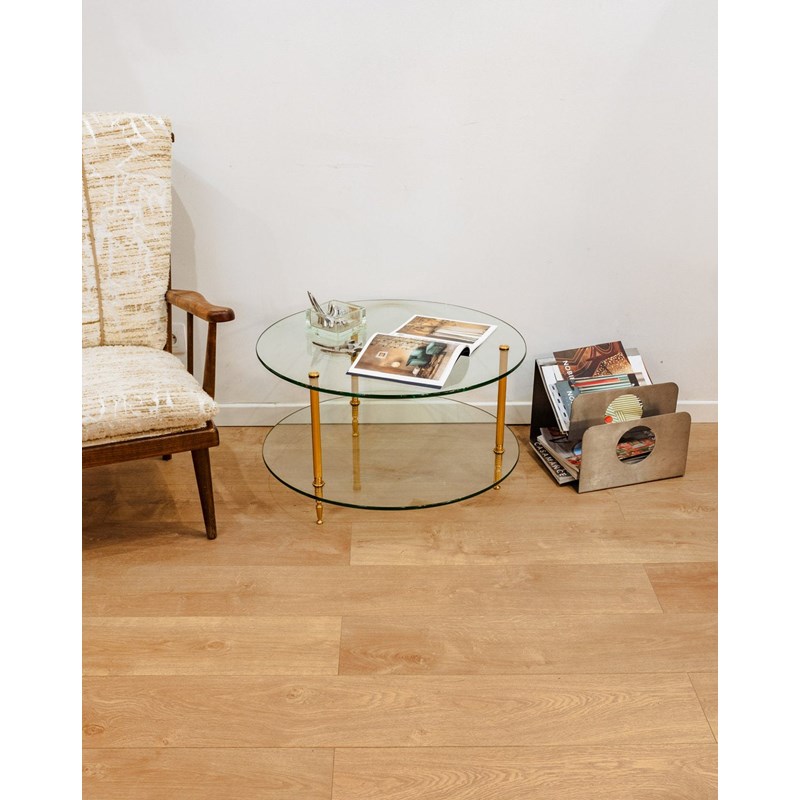 Table basse ronde en verre n°784