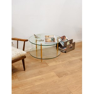 Table basse ronde en verre n°784