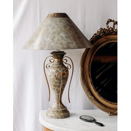 Grande paire de lampes effet marbre n°482