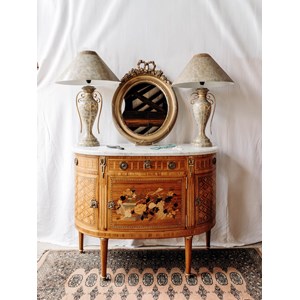 Grande paire de lampes effet marbre n°482