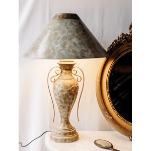 Grande paire de lampes effet marbre n°482