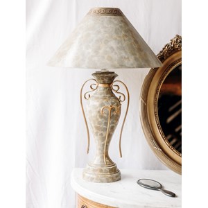 Grande paire de lampes effet marbre n°482