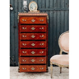 Grand semainier en bois et laiton n°58