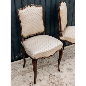 Paire de chaises en bois et tissu n°993