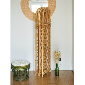 Grand paravent en rotin clair n°27