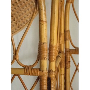 Grand paravent en rotin clair n°27