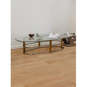 Table basse ovale en verre n°786