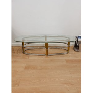 Table basse ovale en verre n°786