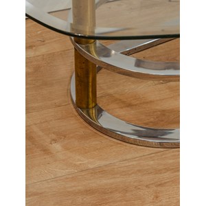 Table basse ovale en verre n°786