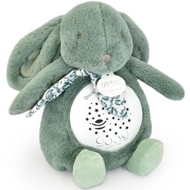 Veilleuse musicale projections d'étoiles vert sauge (24 cm)