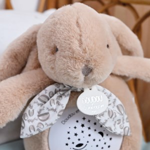 Veilleuse musicale projections d'étoiles beige sable (24 cm)