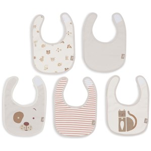 Lot de 5 bavoirs imperméables animal friends