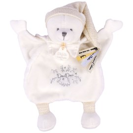 Doudou ours cape blanc (25 cm)