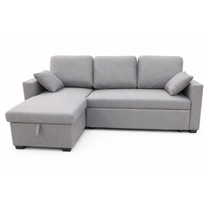 Celbridge canapé d'angle convertible 3 places avec coffre en tissu gris