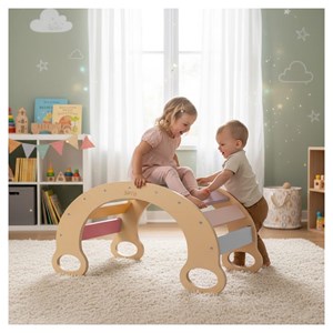 Bascule marlie - bois pastel