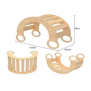 Bascule marlie - en bois naturel