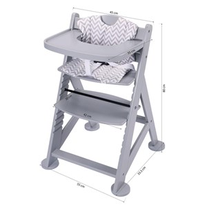 Chaise haute fynn - grise