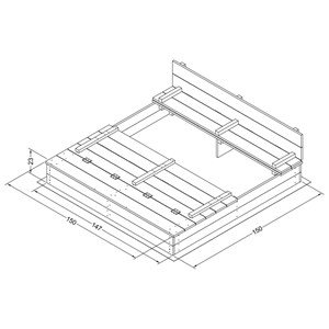 Bac à sable ella xxl gris-marron