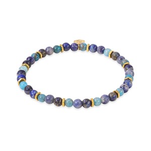 Bracelet en pierres lapis-lazuli, sodalite et apatite taille l (homme) - sloya