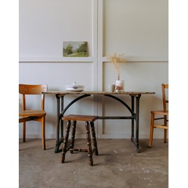 Table à manger bistro en chêne n°83