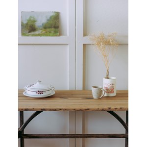 Table à manger bistro en chêne n°83