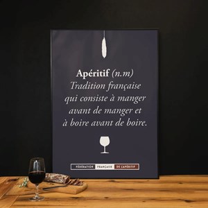Affiche officielle définition de l'apéritif