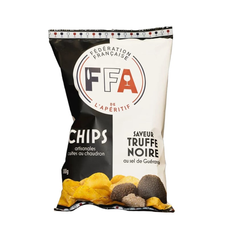 Chips artisanales à la truffe noire au sel de guérande 125g - ffa