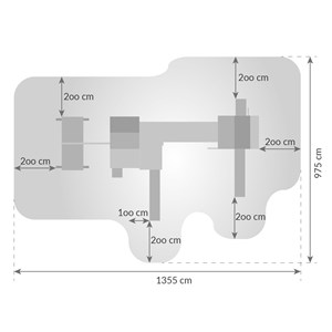 Aire de jeux maxi spider land - toboggan vert - fungoo