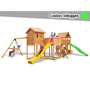 Aire de jeux maxi play box - toboggan vert - fungoo