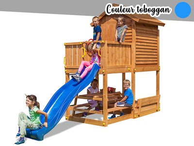 Aire de jeux my house free time beach - toboggan bleu - fungoo