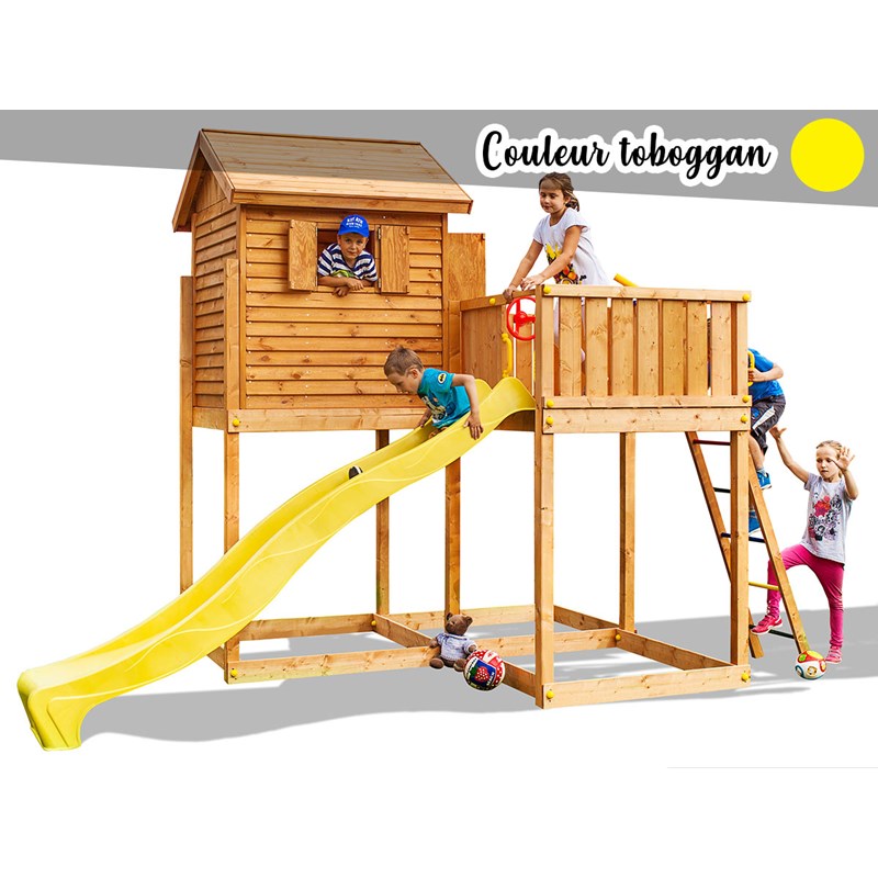 Aire de jeux my side - toboggan jaune - fungoo