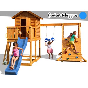 Aire de jeux my house spider - toboggan bleu - fungoo