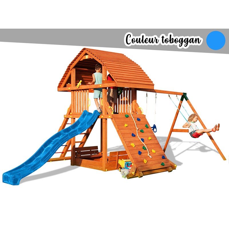 Aire de jeux giant move + beach - toboggan bleu - fungoo
