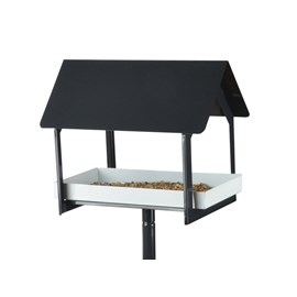 Mangeoire oiseaux acier sur pique anthracite - esschert design