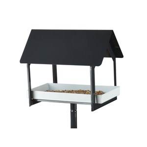 Mangeoire oiseaux acier sur pique anthracite - esschert design