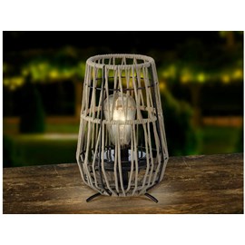 Lanterne de jardin solaire décorative sable - ø 18 x 27,5 cm - jardideco