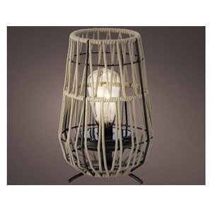 Lanterne de jardin solaire décorative sable - ø 18 x 27,5 cm - jardideco