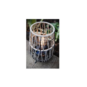 Lanterne de jardin solaire décorative sable - ø 18 x 27,5 cm - jardideco