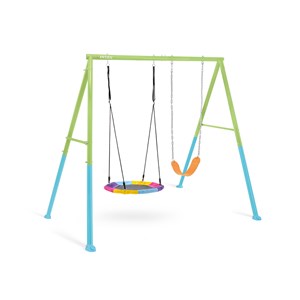 Portique pour enfants 2 agrès balançoire + nid d'oiseau - intex