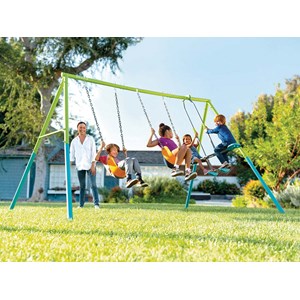 Portique pour enfants 3 agrès balançoire + face à face - intex