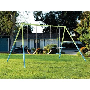 Portique pour enfants 3 agrès balançoire + face à face - intex