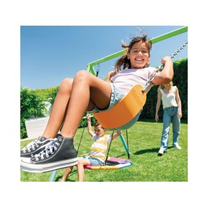 Portique pour enfants 3 agrès balançoires + nid d'oiseau - intex