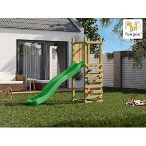 Aire de jeux funny 3 light avec tour et mur d'escalade - fungoo