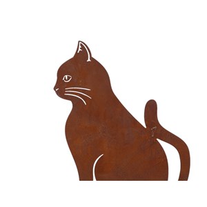 Décoration de jardin chat assis - rouille - esschert design