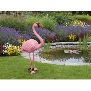 Flamant rose décoratif de bassin à poser