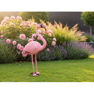 Flamant rose décoratif de bassin à poser