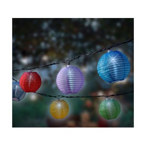 Guirlande lanternes chinoises 20 leds multicolore - jardideco