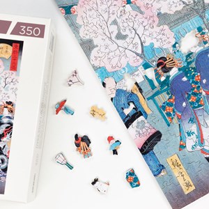 Rue naka à yoshiwara d'hiroshige