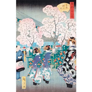 Rue naka à yoshiwara d'hiroshige