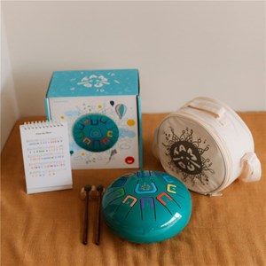 Tongue drum 11 notes turquoise